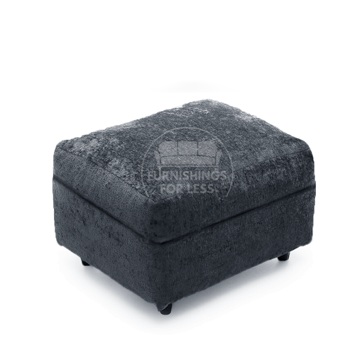 (Grey, Footstool) Monaco Chenille Fabric Sofa Set Range