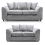 (Light Grey, 3 & 2 Seater) Monaco Chenille Fabric Sofa Set Range 1