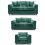 (Teal, 3 & 2 Seater + Armchair) Monaco Chenille Fabric Sofa Set Range 1