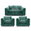 (Teal, 2 Seater + 2 x Armchair) Monaco Chenille Fabric Sofa Set Range 1