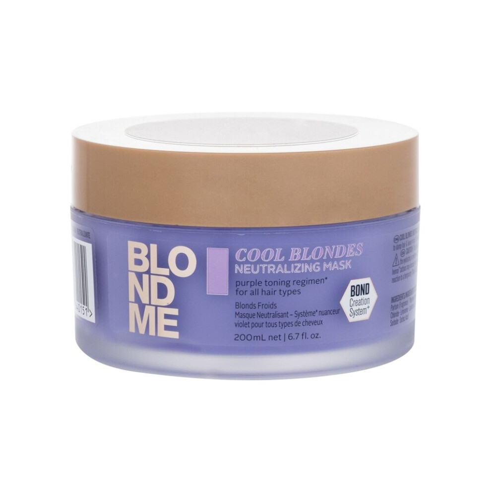 Schwarzkopf Professional - Blond Me Cool Blondes Neutralizing Mask - For Women, 200 ml