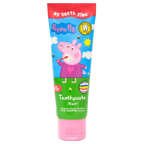 Hasbro Hasbro Peppa Pig Bubblegum Children's Fluoride Toothpaste 75ml (x3 Tubes) 1