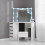 Corner Dressing Table with 3 Mirrors Stool LED Bulbs 5 Drawers 4