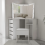 Corner Dressing Table with 3 Mirrors Stool LED Bulbs 5 Drawers 6