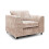 (Beige, Armchair) Monaco Chenille Fabric Corner Sofa Range 1