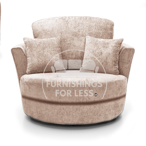 (Beige, Swivel Chair) Monaco Chenille Fabric Corner Sofa Range