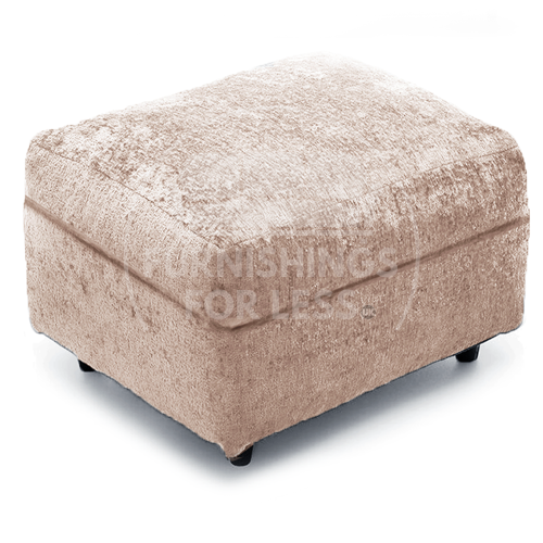 (Beige, Footstool) Monaco Chenille Fabric Corner Sofa Range