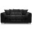 (Black, 3 Seater Sofa) Monaco Chenille Fabric Corner Sofa Range 1
