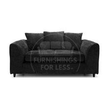 (Black, 2 Seater Sofa) Monaco Chenille Fabric Corner Sofa Range