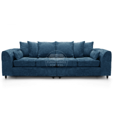 (Blue, 4 Seater Sofa) Monaco Chenille Fabric Corner Sofa Range