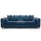 (Blue, 4 Seater Sofa) Monaco Chenille Fabric Corner Sofa Range 1