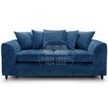 (Blue, 3 Seater Sofa) Monaco Chenille Fabric Corner Sofa Range