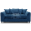 (Blue, 3 Seater Sofa) Monaco Chenille Fabric Corner Sofa Range 1