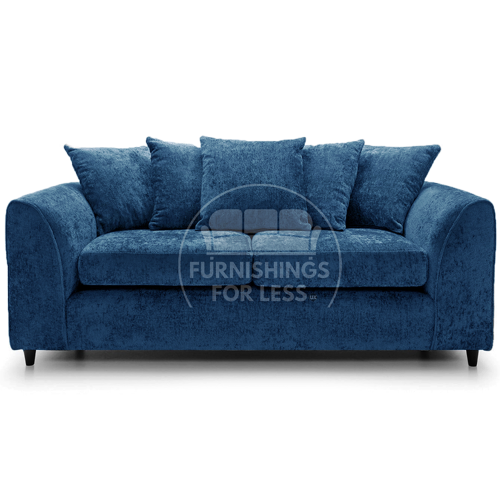 (Blue, 3 Seater Sofa) Monaco Chenille Fabric Corner Sofa Range