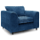 (Blue, Armchair) Monaco Chenille Fabric Corner Sofa Range 1