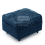 (Blue, Footstool) Monaco Chenille Fabric Corner Sofa Range 1