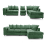 (Green, 5 Seater Right Hand Facing Corner) Monaco Chenille Fabric Corner Sofa Range 1