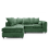 (Green, 4 Seater Left Hand Facing Corner) Monaco Chenille Fabric Corner Sofa Range 1