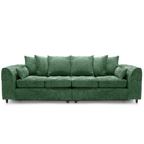 (Green, 4 Seater Sofa) Monaco Chenille Fabric Corner Sofa Range