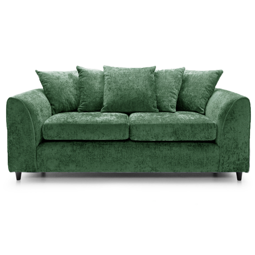 (Green, 3 Seater Sofa) Monaco Chenille Fabric Corner Sofa Range