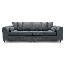 (Grey, 4 Seater Sofa) Monaco Chenille Fabric Corner Sofa Range