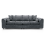 (Grey, 4 Seater Sofa) Monaco Chenille Fabric Corner Sofa Range 1