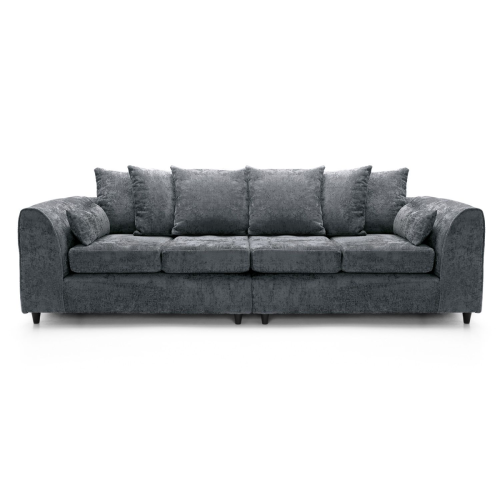 (Grey, 4 Seater Sofa) Monaco Chenille Fabric Corner Sofa Range