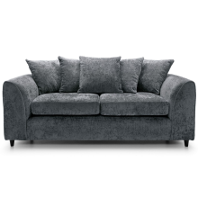 (Grey, 3 Seater Sofa) Monaco Chenille Fabric Corner Sofa Range