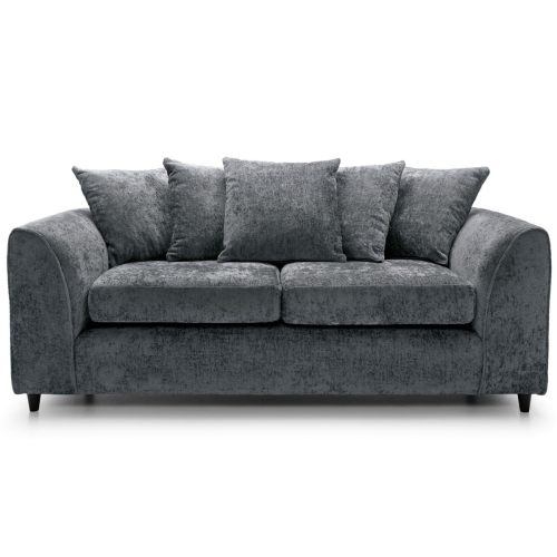 (Grey, 3 Seater Sofa) Monaco Chenille Fabric Corner Sofa Range