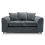 (Grey, 2 Seater Sofa) Monaco Chenille Fabric Corner Sofa Range 1