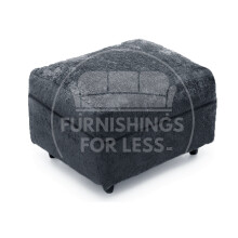 (Grey, Footstool) Monaco Chenille Fabric Corner Sofa Range