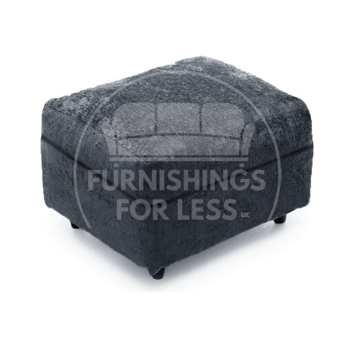 (Grey, Footstool) Monaco Chenille Fabric Corner Sofa Range