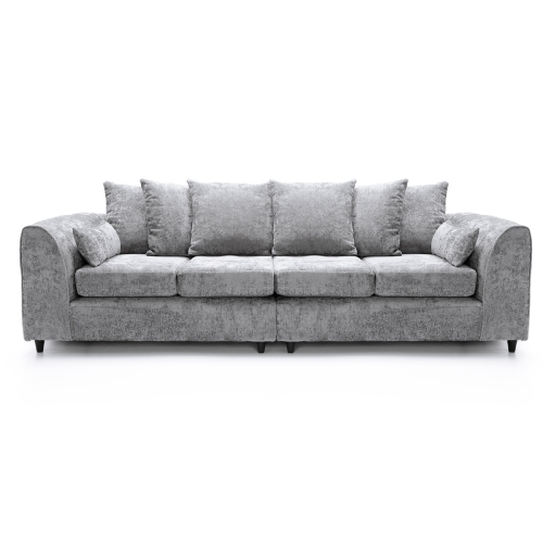 (Light Grey, 4 Seater Sofa) Monaco Chenille Fabric Corner Sofa Range