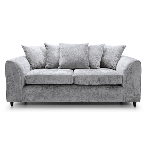 (Light Grey, 3 Seater Sofa) Monaco Chenille Fabric Corner Sofa Range