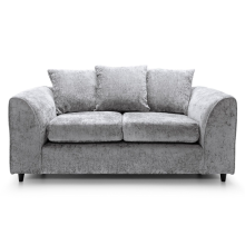 (Light Grey, 2 Seater Sofa) Monaco Chenille Fabric Corner Sofa Range