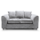 (Light Grey, 2 Seater Sofa) Monaco Chenille Fabric Corner Sofa Range 1