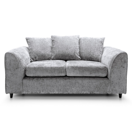 (Light Grey, 2 Seater Sofa) Monaco Chenille Fabric Corner Sofa Range