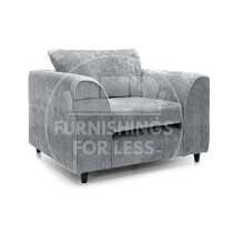 (Light Grey, Armchair) Monaco Chenille Fabric Corner Sofa Range