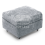 (Light Grey, Footstool) Monaco Chenille Fabric Corner Sofa Range 1