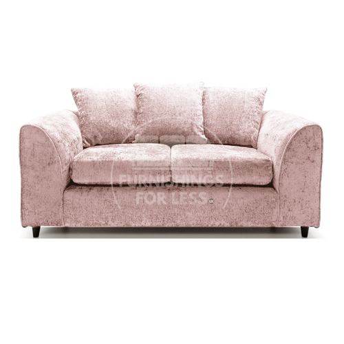 (Pink, 2 Seater Sofa) Monaco Chenille Fabric Corner Sofa Range