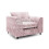 (Pink, Armchair) Monaco Chenille Fabric Corner Sofa Range 1