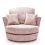 (Pink, Swivel Chair) Monaco Chenille Fabric Corner Sofa Range 1