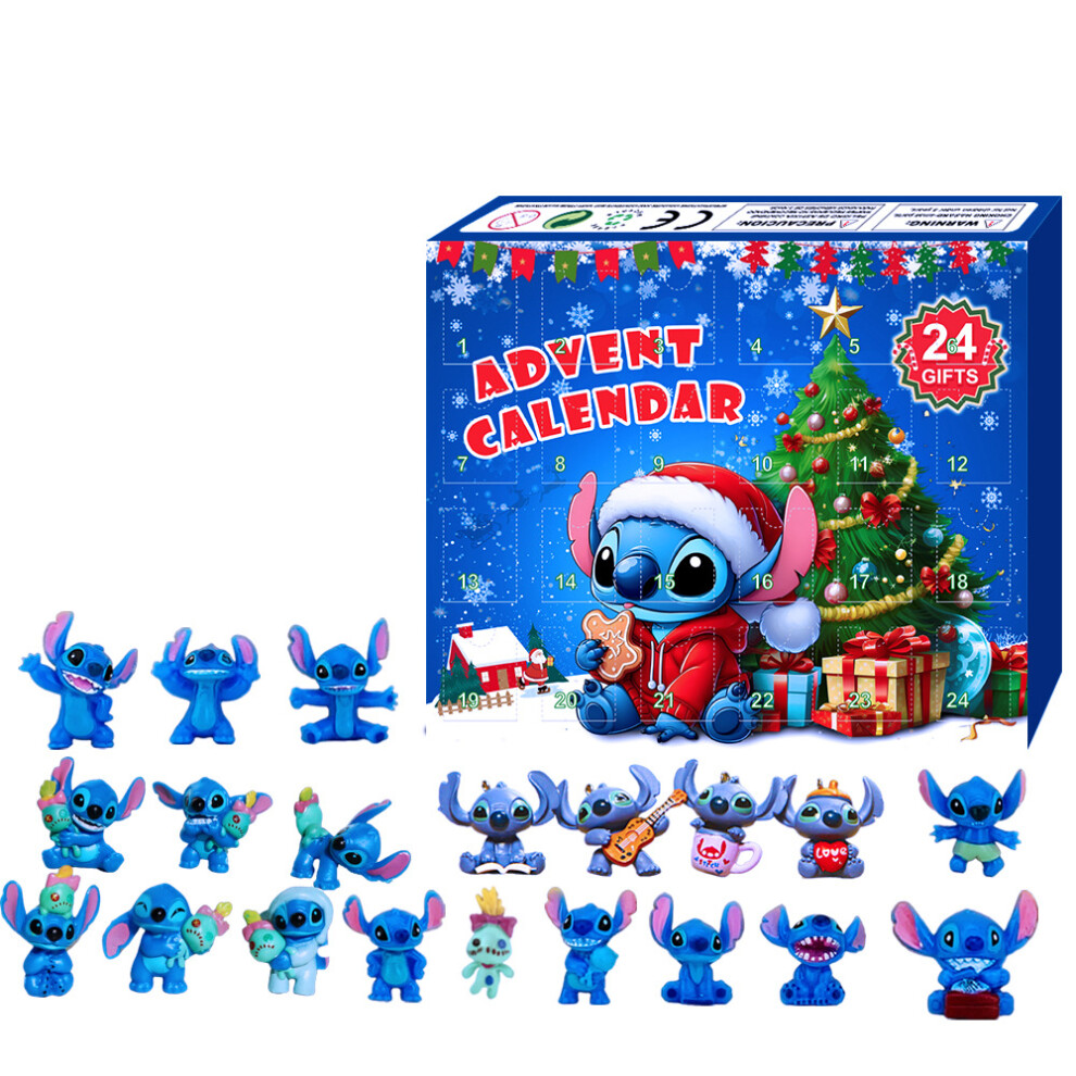 (Stitch's new model A (24 small three-dimensional figures)) Marvel Spider-Man Christmas Countdown Calendar Superhero Figure Advent Calendar