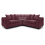 (Purple, 5 Seater Symmetrical Corner) Monaco Chenille Fabric Corner Sofa Range 1