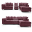 (Purple, 5 Seater Right Hand Facing Corner) Monaco Chenille Fabric Corner Sofa Range 1