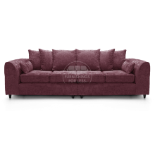 (Purple, 4 Seater Sofa) Monaco Chenille Fabric Corner Sofa Range
