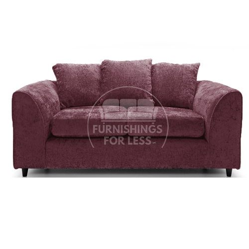 (Purple, 2 Seater Sofa) Monaco Chenille Fabric Corner Sofa Range