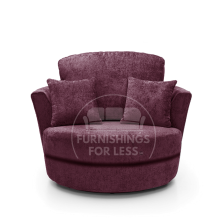 (Purple, Swivel Chair) Monaco Chenille Fabric Corner Sofa Range