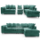 (Teal, 5 Seater Right Hand Facing Corner) Monaco Chenille Fabric Corner Sofa Range 1