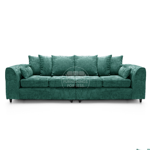 (Teal, 4 Seater Sofa) Monaco Chenille Fabric Corner Sofa Range
